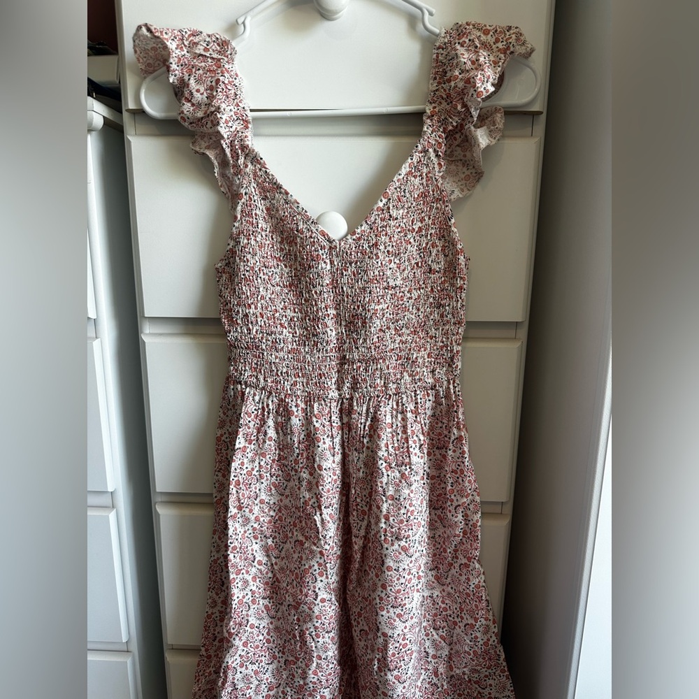 Floral Ruffle Sleeve Dress